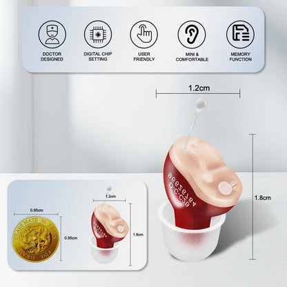 Invisible Adjustable Wireless Hearing Aids