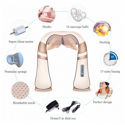 U Shape Electrical Shiatsu Body Shoulder Neck Massager