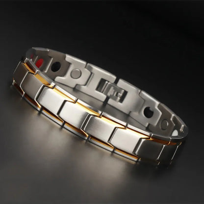 Men's Health Bracelets with Hook Buckle Clasp Therapy Bangles