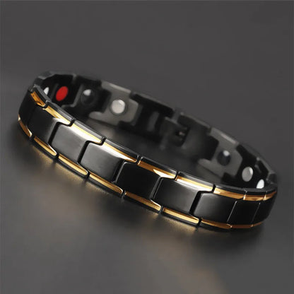 Men's Health Bracelets with Hook Buckle Clasp Therapy Bangles