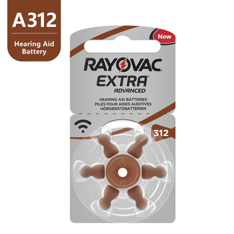 60 PCS Rayovac Extra Performance Hearing Aid Batteries 1.45V 312 312A A312 PR41