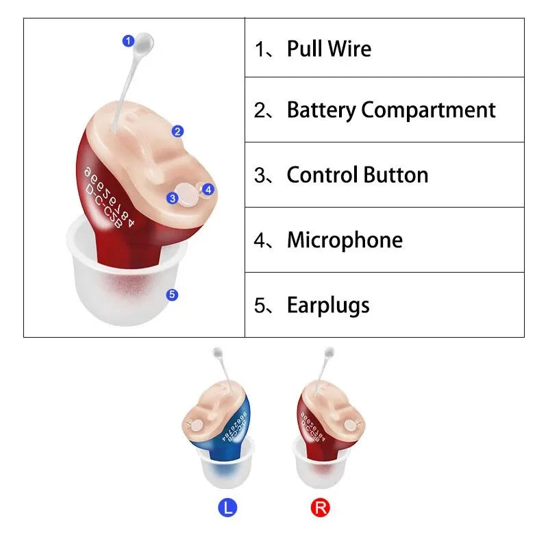 Left/Right CIC Hearing Aid Amplifier