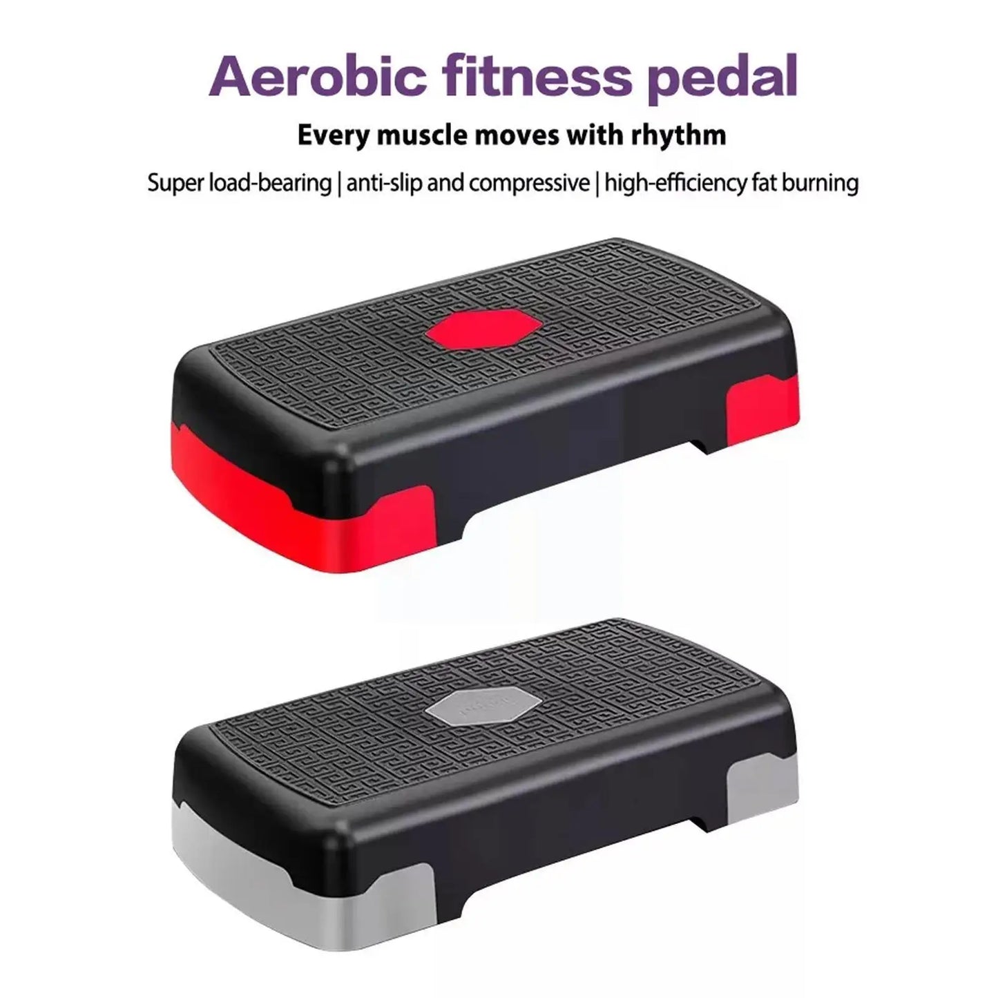 45cm Fitness Pedals Aerobic Step Platform Exercise Board