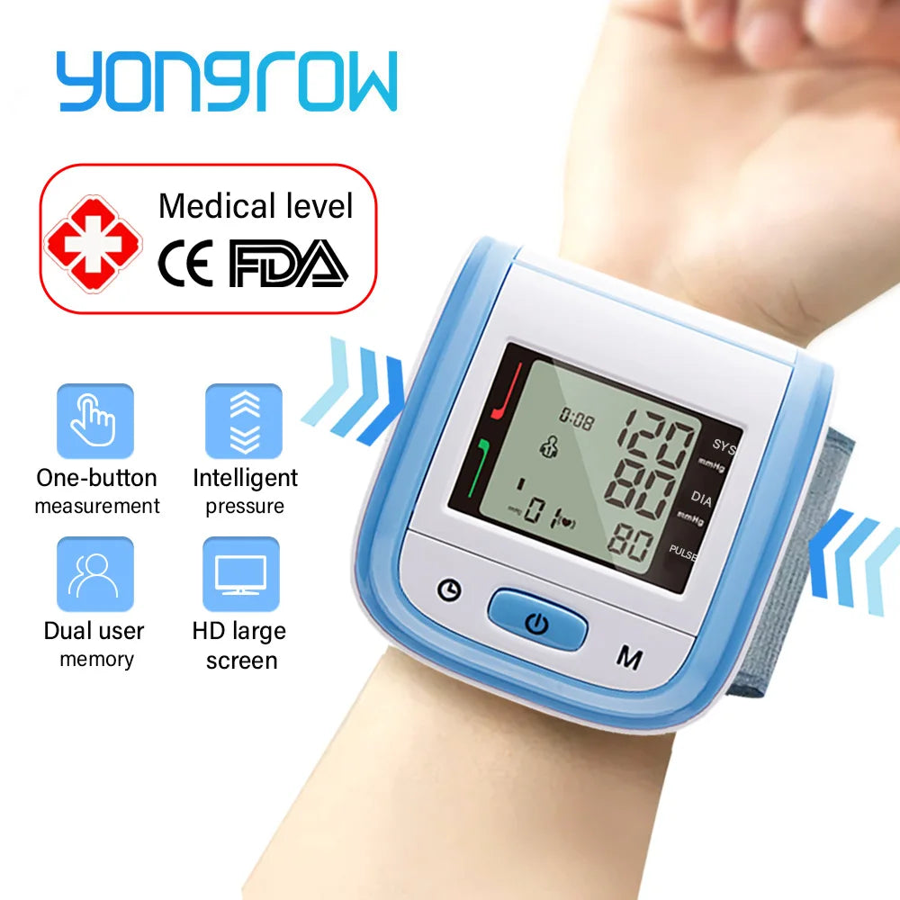 Automatic Wrist Digital Blood Pressure Monitor Digital Pulse Meter