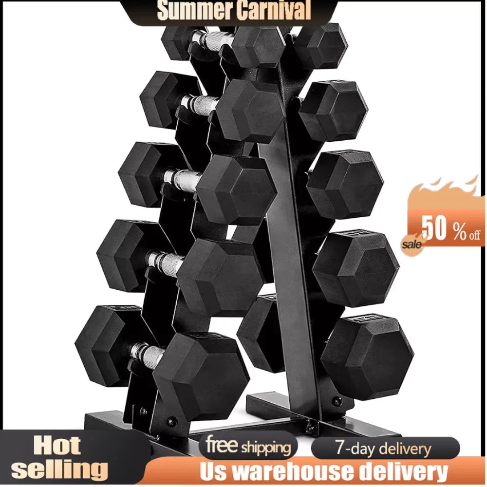 Dumbbell Set with Rack