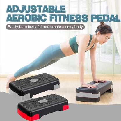 45cm Fitness Pedals Aerobic Step Platform Exercise Board