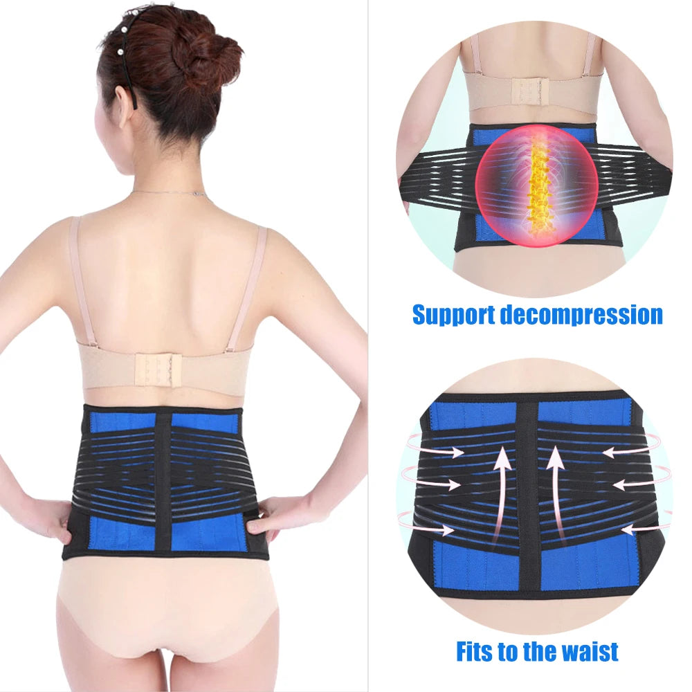 Adjustable Neoprene Double Pull Lumbar Support Lower Brace Pain Relief Waist Band