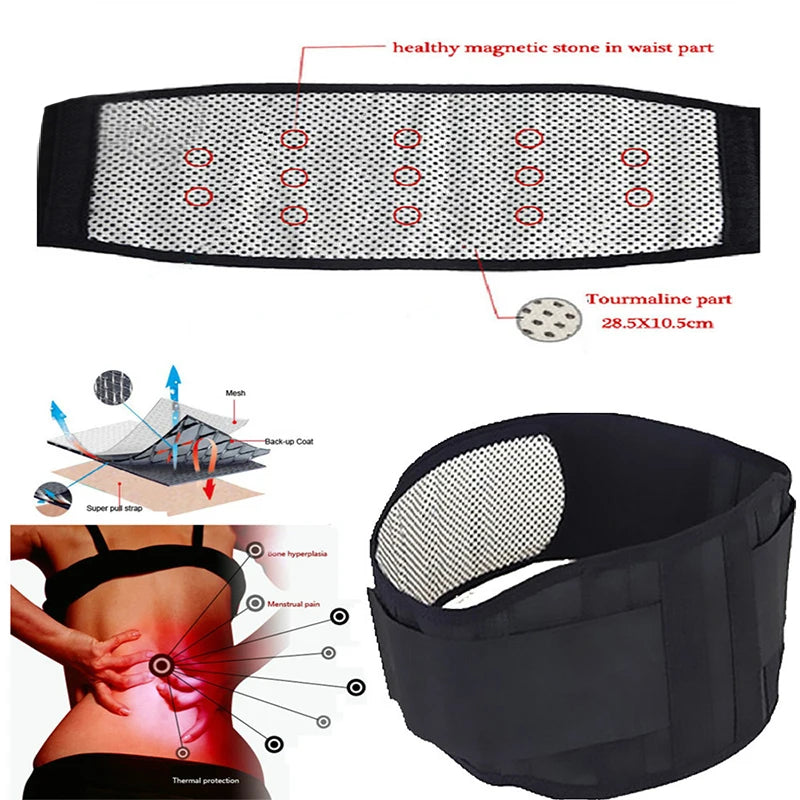 Adjustable Waist Tourmaline Self heating Magnetic Therapy